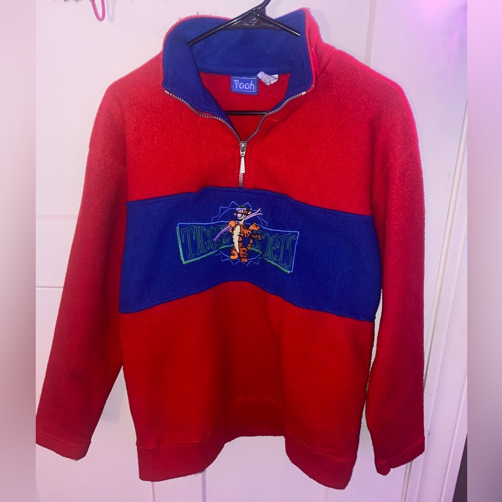 Vintage Winnie the Pooh half-zip fleece pullover